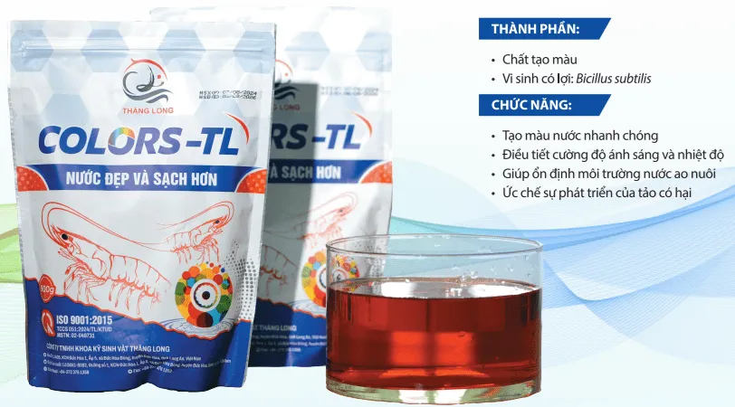 Giải pháp ổn định chất lượng nước ao nuôi tôm trên bạt bằng màu nhân tạo COLOR-TL